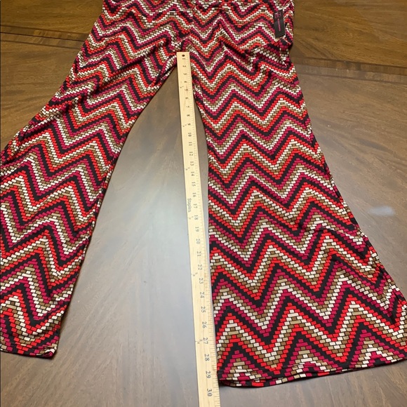 🎅 NO BOUNDARIES High Rise Geometric Flare Pants NWT XXL - Picture 13 of 14